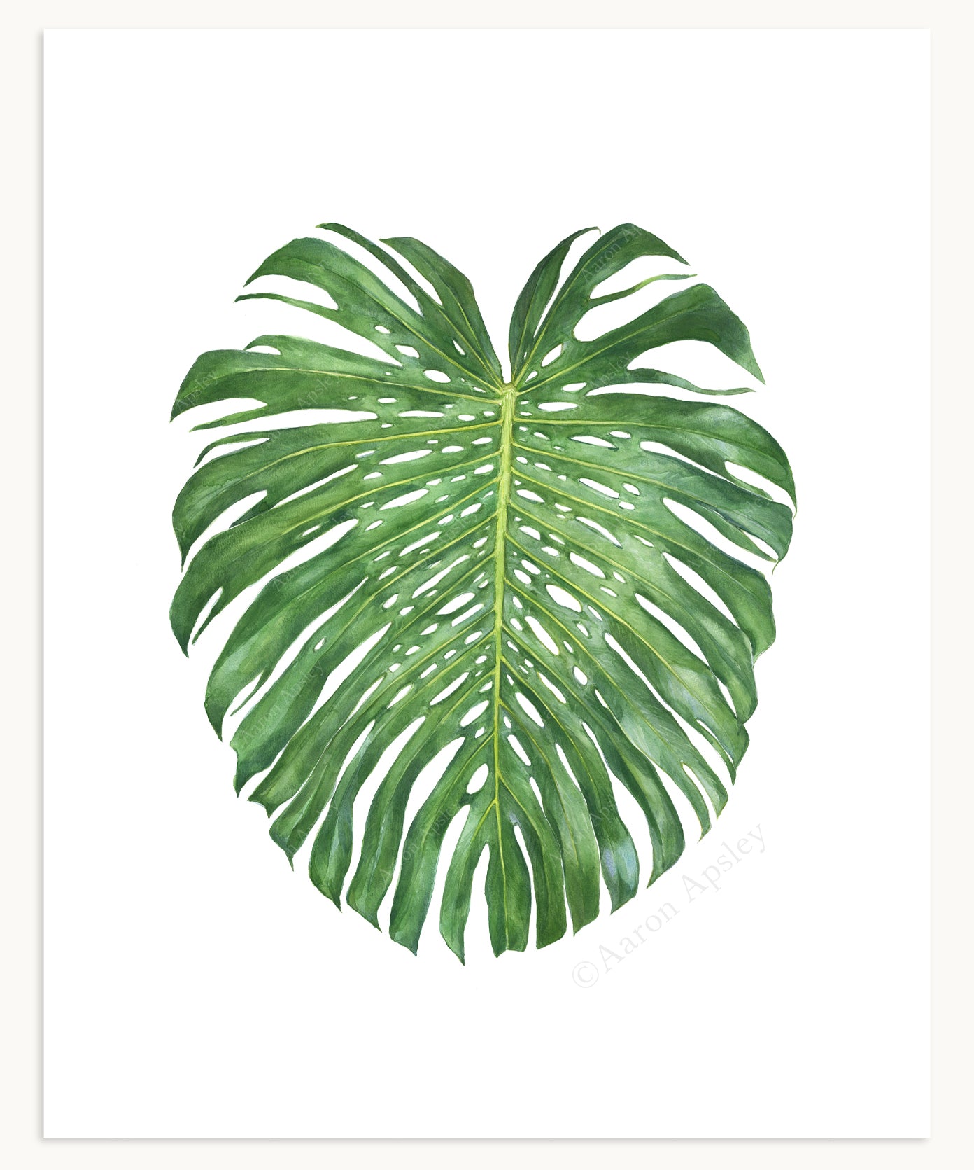 Tropical Leaf Print - 8"x10"